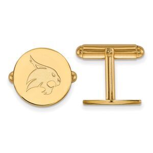 14k Gold Plated Silver Texas State University Cuff Links